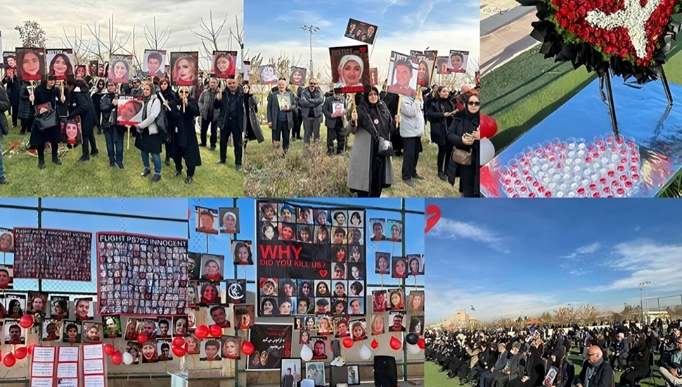 اعتداء عناصر نظام الملالي على عائلات ضحايا الطائرة الأوكرانية