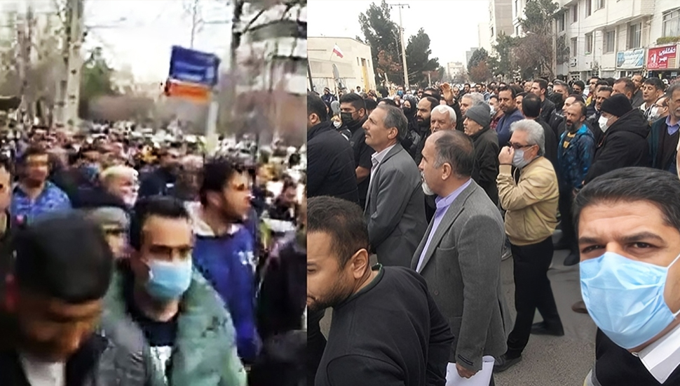 اقتحام عناصر القمع الحكومي للمنهوبين في قزوين