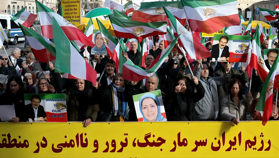 تظاهرة الجالية الإيرانية في ميونيخ تزامنًا مع عقد مؤتمر ميونيخ الأمني