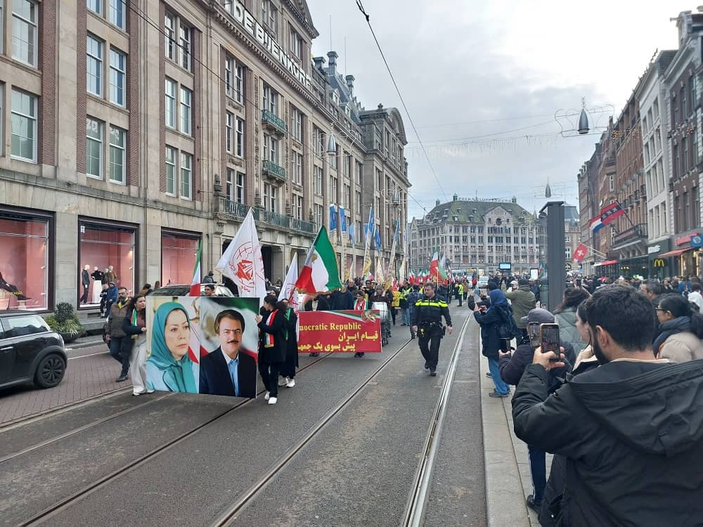 أمستردام – مسيرة الإيرانيين في هولندا ضد النظام الإيراني