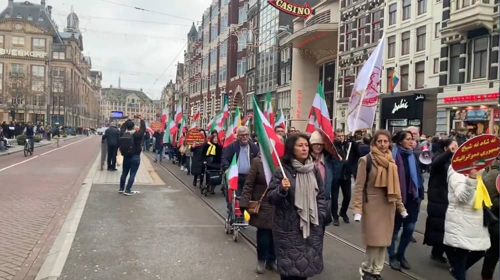 أمستردام – مسيرة الإيرانيين في هولندا ضد النظام الإيراني
