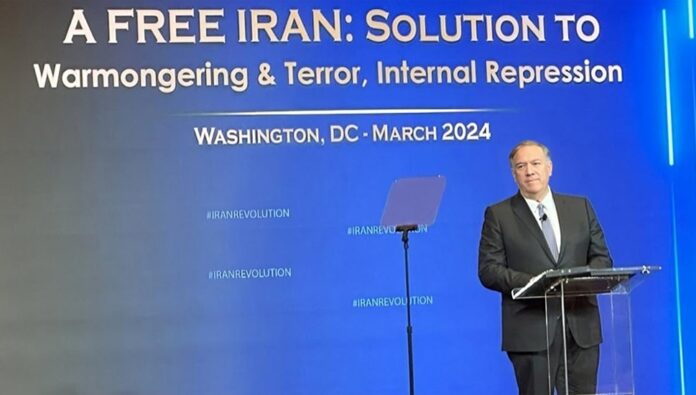 مايك بومبيو: النظام الإيراني محكوم عليه بالإطاحة به من قبل الشعب ومقاومته المنظمة  