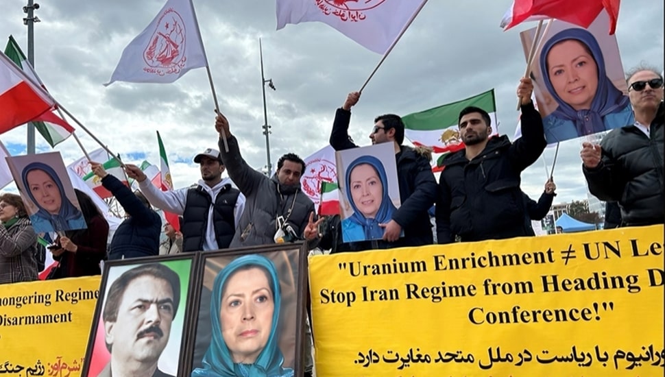 مظاهرة الإيرانيین في جنيف تزامنا مع اجتماع مجلس حقوق الإنسان التابع للأمم المتحدة