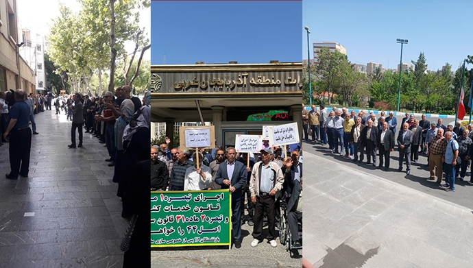 متقاعدو الاتصالات يستأنفون الاحتجاجات في جميع أنحاء إيران