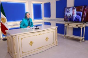 لقاء السيدة مريم رجوي مع عضو الكونغرس الأمريكي جريج ستوبي