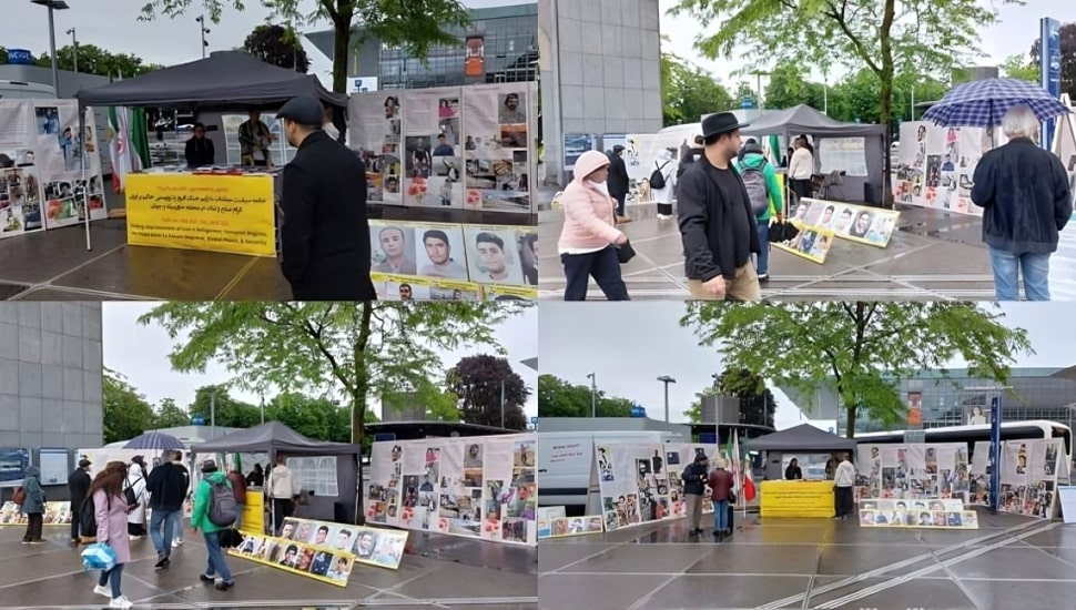 لوتزيرن سويسرا – طاولة كتب ومعرض لصور الشهداء تضامنا مع الانتفاضة الوطنية في إيران