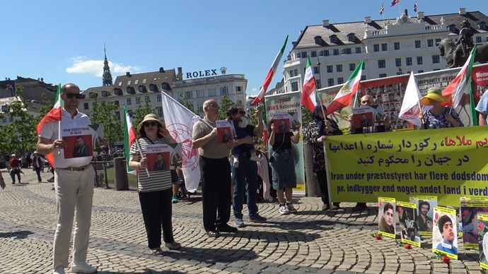 مظاهرات في كوبنهاغن وباريس ودوسلدورف تضامنا مع الانتفاضة الوطنية في إيران 