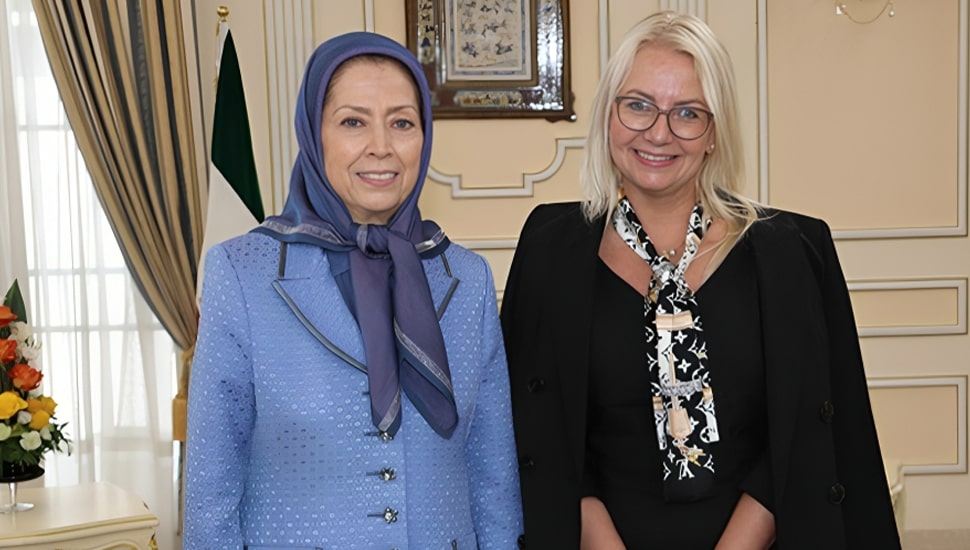 لقاء السيدة مريم رجوي مع السيدة إيزابيلا كونوباتكا، عضوة مجلس الإدارة ورئيسة اتحاد نقابات المحامين الأوروبي