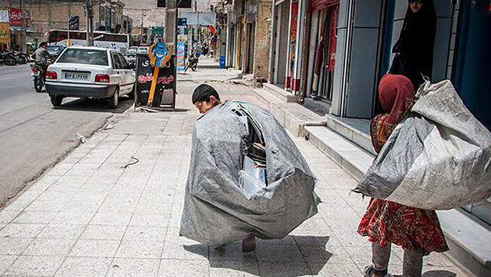 نظرة على الوضع المقلق لعمالة الاطفال في إيران