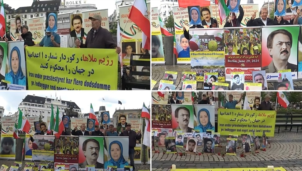 كوبنهاغن، الدنمارك – مظاهرة ومعرض لصور شهداء الانتفاضة الإيرانية