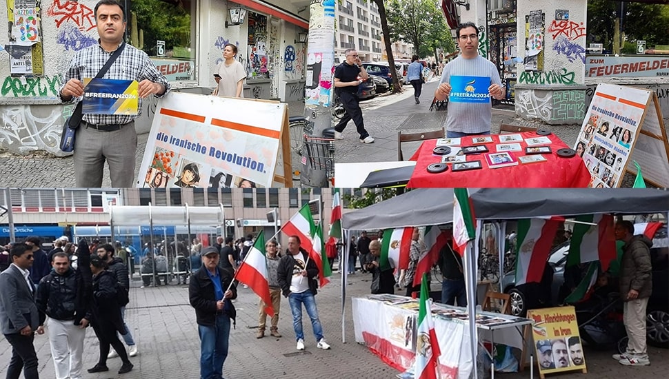 دوسلدورف، كاسل، كولونيا، هانوفر، برلين وبون – طاولات كتاب ومعارض لصور شهداء الانتفاضة الوطنية في إيران