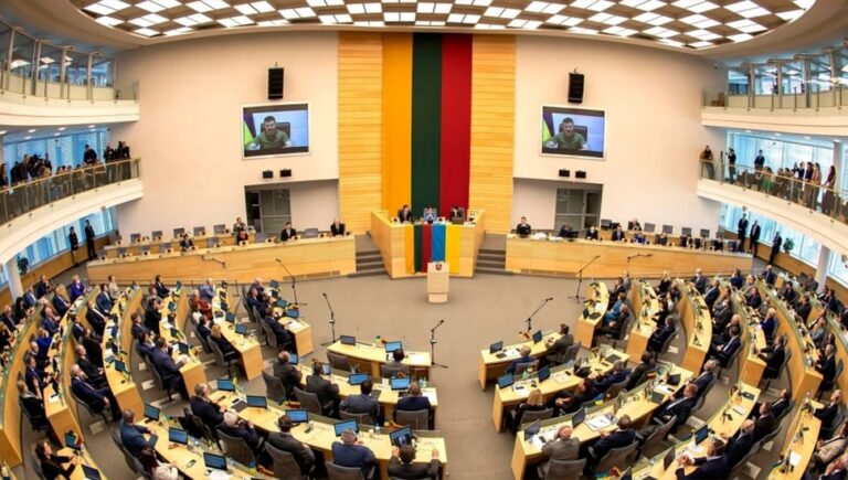 رئيس البرلمان وغالبية البرلمان الليتواني يدعمون برنامج السيدة مريم رجوي لمستقبل إيران