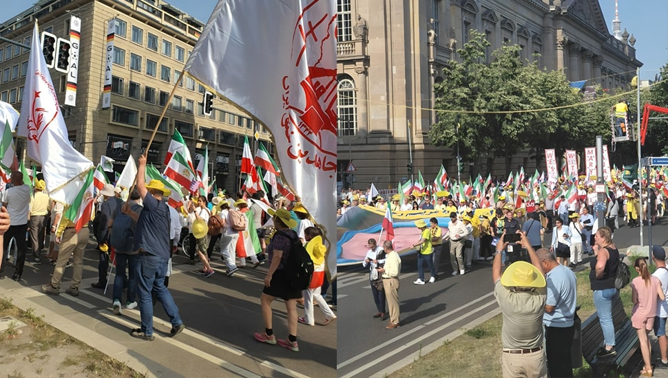 تظاهرة الآلاف من الإيرانيين في برلين ضد النظام الحاكم في إيران