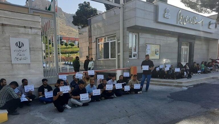 اليوم الثامن من إضراب أكثر من 20 ألف عامل في صناعات النفط والغاز في إيران + احتجاج موظفو مصفاة آبادان  