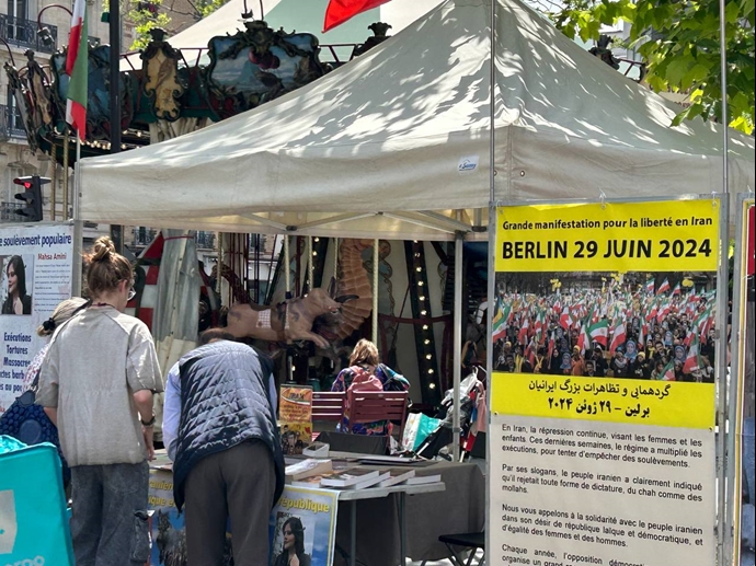 ستوكهولم وبرلين وباريس وهايدلبرغ ولوكسمبورغ – مظاهرات وطاولة كتب ومعرض لصور الشهداء تضامنا مع الانتفاضة الوطنية في إيران
