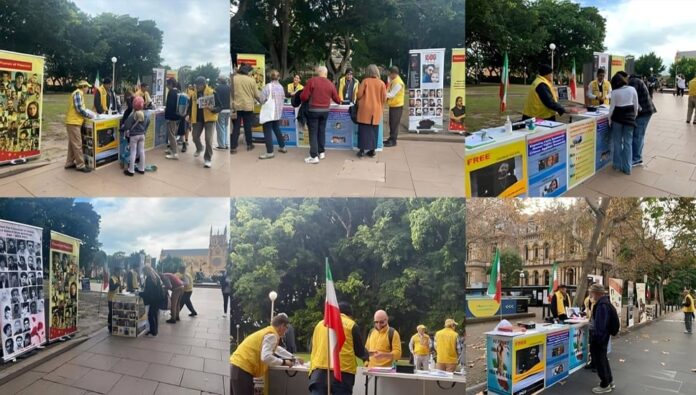 سيدني، أستراليا - طاولة كتب ومعرض لصور شهداء الانتفاضة