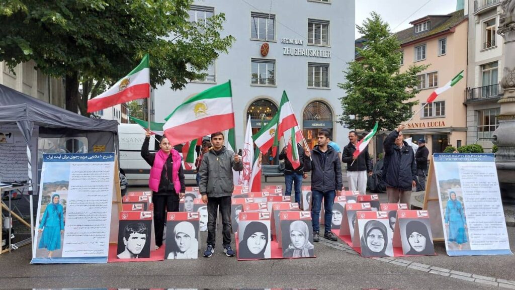 زيورخ – طاولة كتب ومعرض لصور الشهداء تضامنا مع الانتفاضة الوطنية في إيران