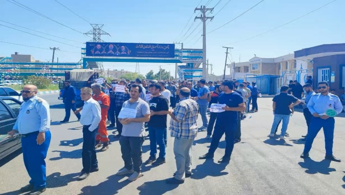 احتجاجات في إيران عمال التنقيب عن النفط يحتجون في الأهواز