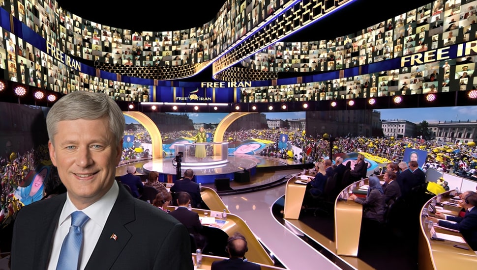 ستيفن هاربر: حكومة إيران هي سرطان عالمي والعلاج الوحيد هو تغيير النظام