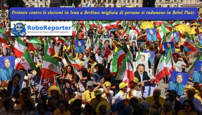 روبو ريبورتر: آلاف الأشخاص يتجمعون في برلين  ضد نظام الحاكم في إيران