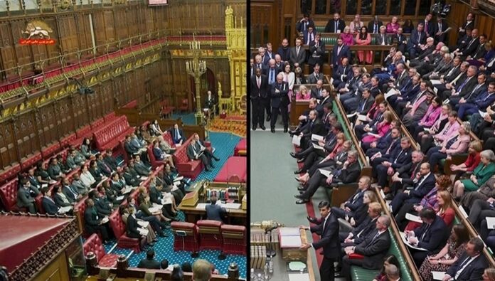 صحيفة  حكومية: أجواء مجلسي العموم واللوردات في إنجلترا تتأثر بشدة بسبب تأثير مجاهدي خلق