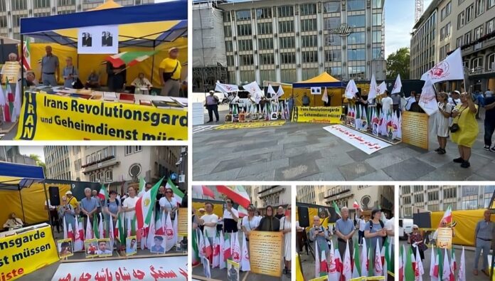 الإيرانيون يتظاهرون في كولونيا بألمانيا لدعم الانتفاضة الوطنية في إيران