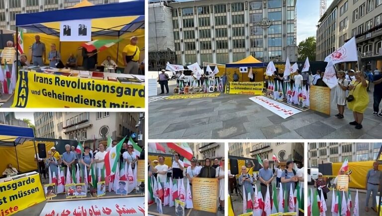 الإيرانيون يتظاهرون في كولونيا بألمانيا لدعم الانتفاضة الوطنية في إيران