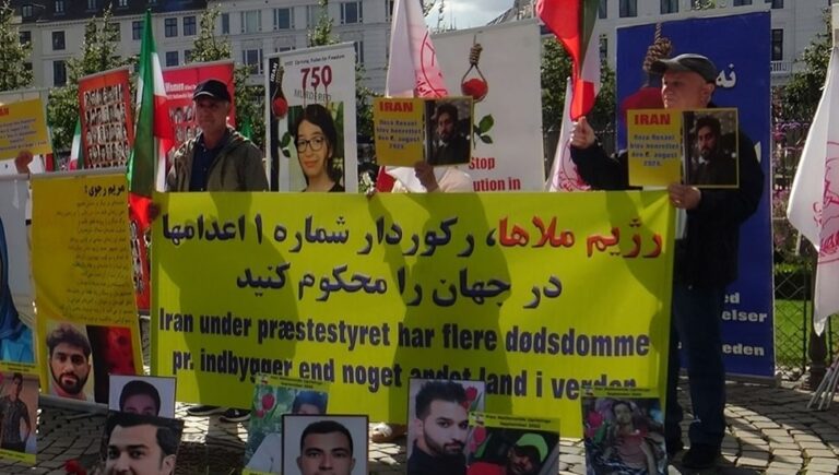 الإيرانيون يتظاهرون في كوبنهاغن ضد نظام الملالي