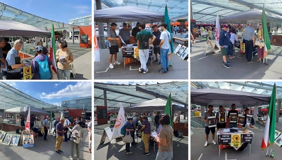 باريس وبرن – طاولة كتاب ومعرض لصور الشهداء تضامنا مع الانتفاضة الوطنية في إيران