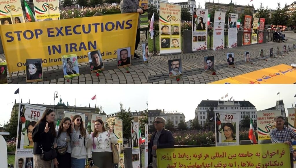 كوبنهاغن، الدنمارك – معرض صور شهداء الانتفاضة الشاملة في إيران