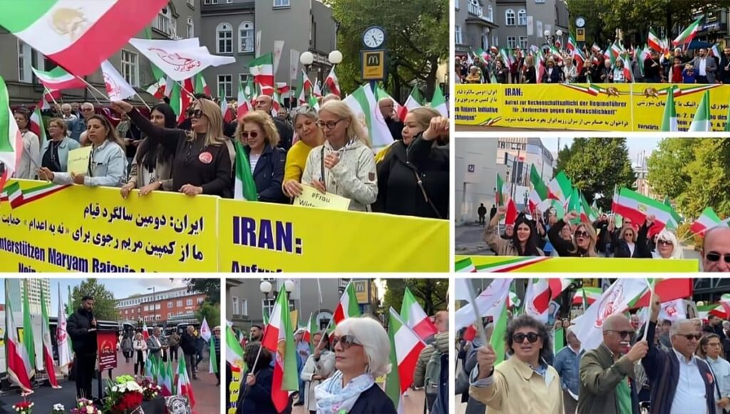 تظاهرات الإيرانيين في هامبورغ، ميونيخ، ودوسلدورف لإحياء ذكرى انتفاضة إيران 2022