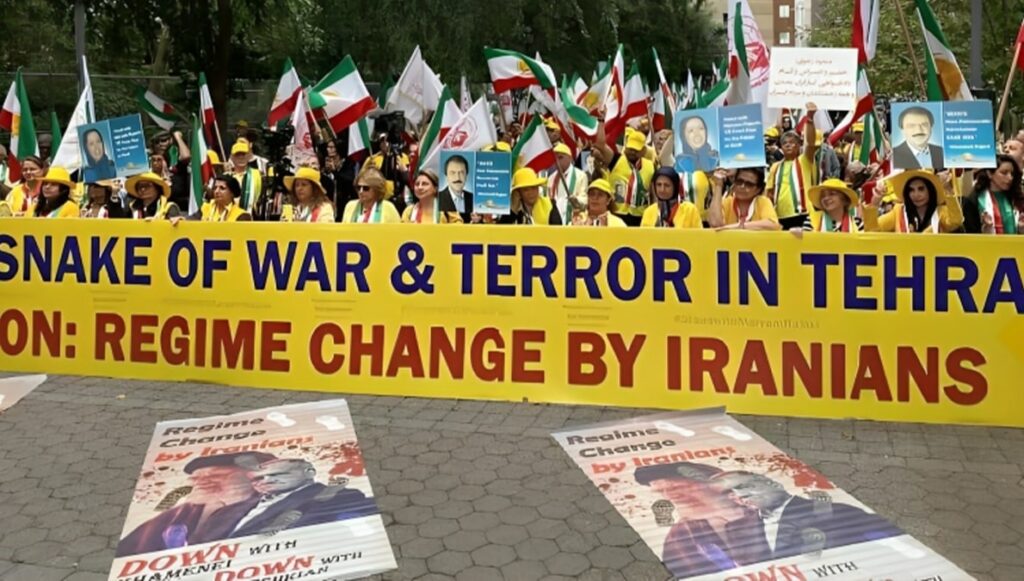 تقرير مصوّر - تظاهرات الإيرانيين أمام الأمم المتحدة احتجاجًا على حضور مسعود پزشکیان