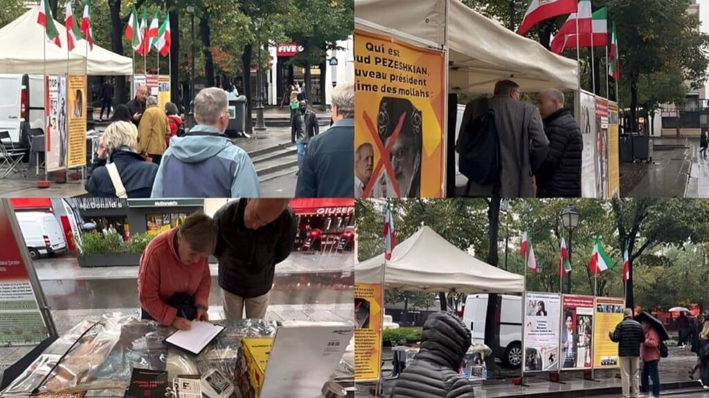 باريس- إقامة طاولة كتب ومعرض لصور شهداء انتفاضة إيران