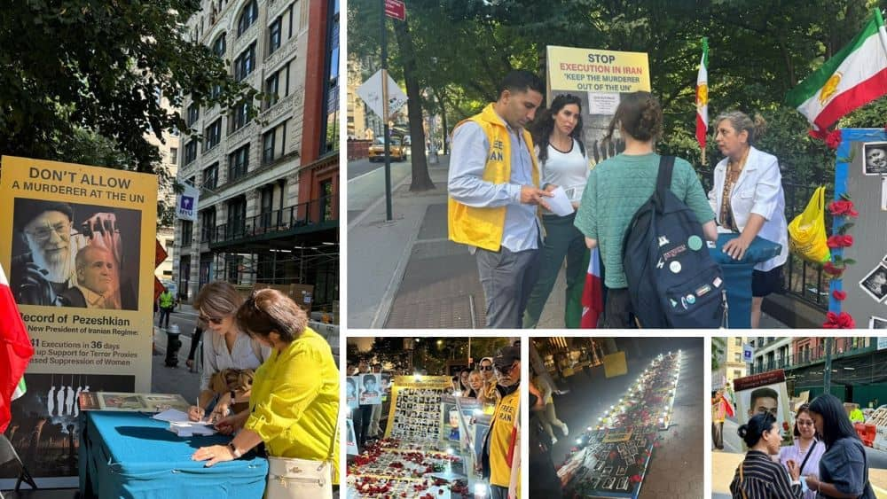 مظاهرات أنصار منظمة مجاهدي خلق في أوروبا والولايات المتحدة وكندا وأستراليا في الشهر الماضي