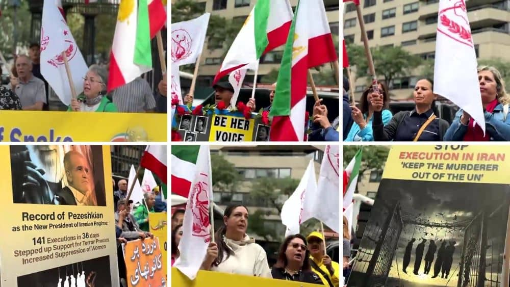 مظاهرات أنصار منظمة مجاهدي خلق في أوروبا والولايات المتحدة وكندا وأستراليا في الشهر الماضي