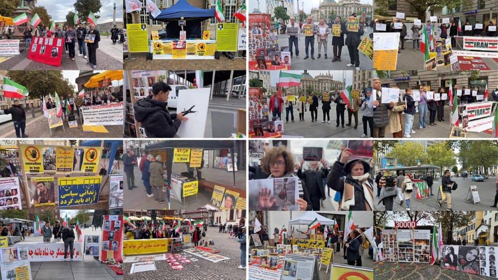 تظاهرات في المدن الألمانية دعمًا لدعوة مريم رجوي لإنهاء الإعدامات في إيران