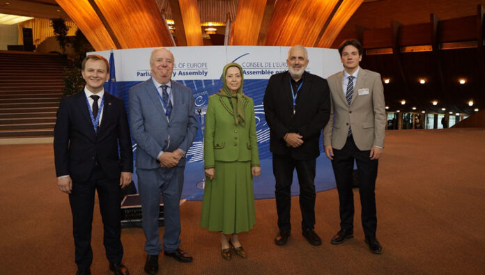 مجلس أوروبا - مريم رجوي في اجتماع مجموعات الحزب الشعب والديمقراطيين الليبراليين البرلمانية