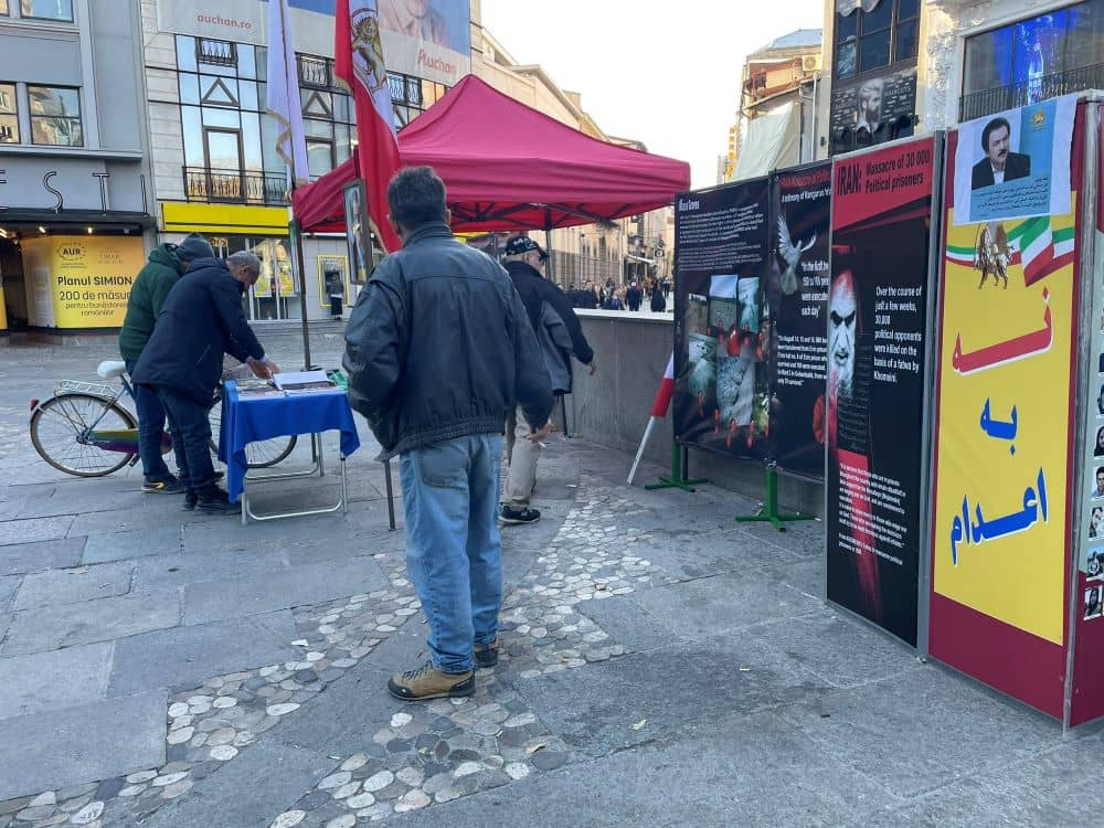 دعم لحملة لا للإعدامات في إيران بقيادة مريم رجوي: مظاهرات في بوخارست وستوكهولم