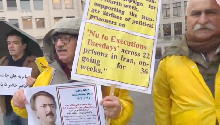 تظاهرات الإيرانيين عشية اليوم العالمي لحقوق الإنسان