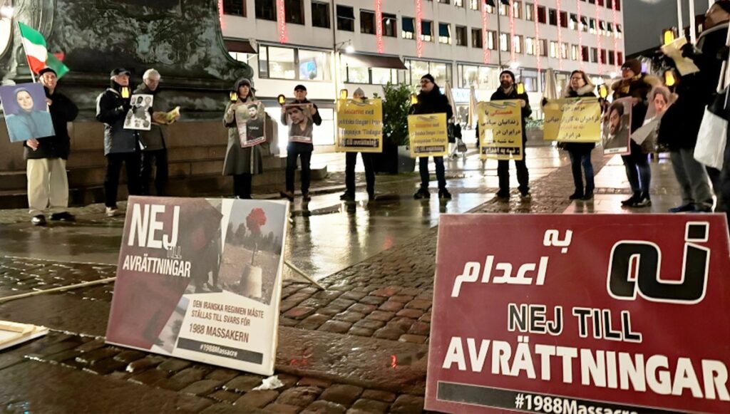 تظاهرة في غوتنبرغ للتضامن مع السجناء السياسيين في إيران