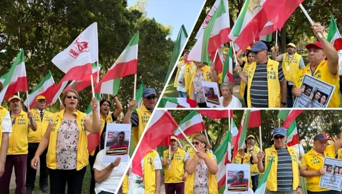 تجمع أنصار منظمة مجاهدي خلق الإيرانية في سيدني لدعم السجناء السياسيين ومعارضة عقوبة الإعدام في إيران
