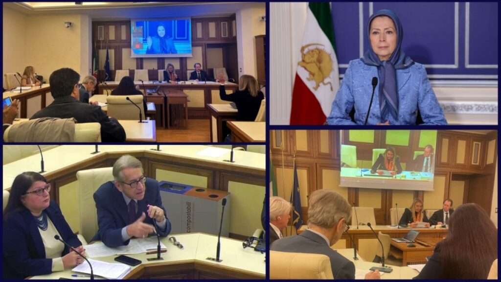 كلمة السيدة مريم رجوي في جلسة استماع للجنة حقوق الإنسان بمجلس الشيوخ الإيطالي
