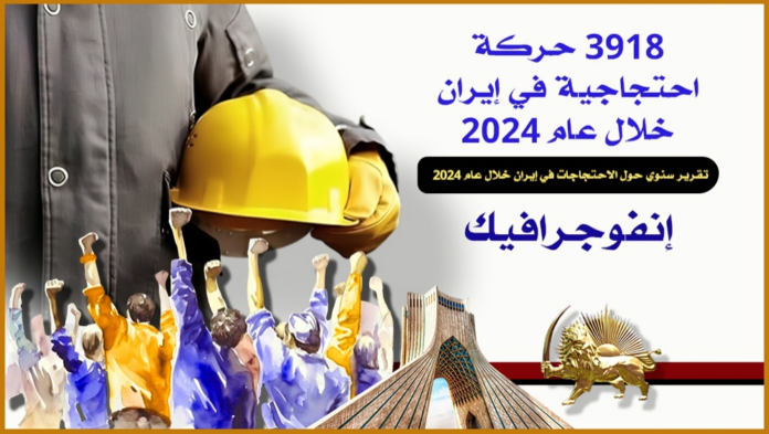 ( إنفوجرافيك) - 3918 حركة احتجاجية في إيران خلال عام 2024