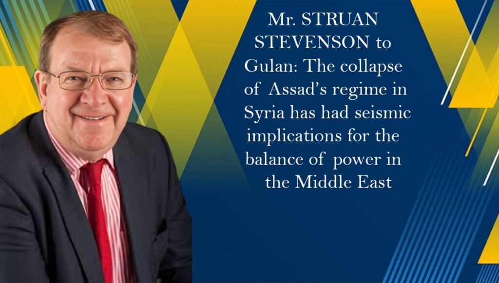 رؤية سترون ستيفنسون حول التحولات الجيوسياسية عقب انهيار نظام الأسد في سوريا