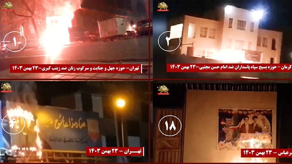 27 عملیة‌ ینفدها شباب الانتفاضة ضدرموز و مقرات القمع في إيران 