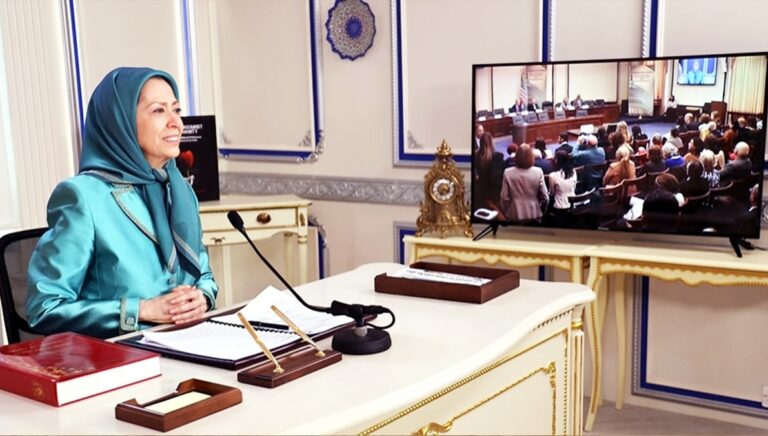 استماع السيدة مريم رجوي في اجتماع المجموعة البرلمانية لحقوق الإنسان والديمقراطية في إيران بالكونغرس الأمريكي 