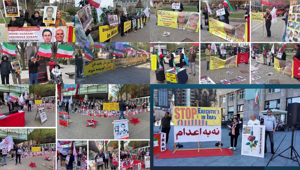 مظاهرات لأنصار منظمة مجاهدي خلق الإيرانية في مدن أوروبية ضد إعدامات السجناء السياسيين