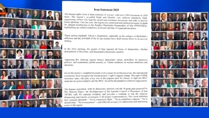 في بيان مشترك غالبية مجلس العموم و 330 من اللوردات البريطانيين يعلنون دعمهم لخطة السيدة مريم رجوي لمستقبل إيران