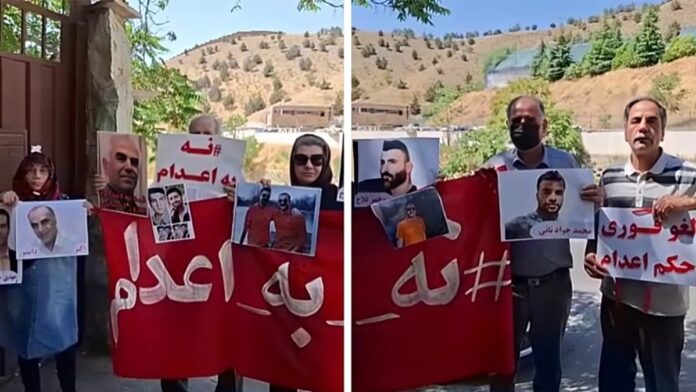 احتجاجات عائلات المحكومين بالإعدام في طهران وتضامن شبابي واسع مع إضراب السجناء