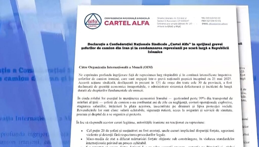 تضامن نقابي دولي مع إضراب السائقين في إيران: بيان من اتحاد عمال رومانيا